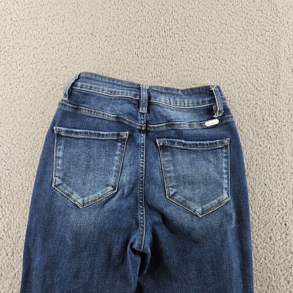 KanCan Jeans Womens 25 Blue Kurvy Ultra High Rise Ankle Skinny Distressed Denim - Picture 14 of 16